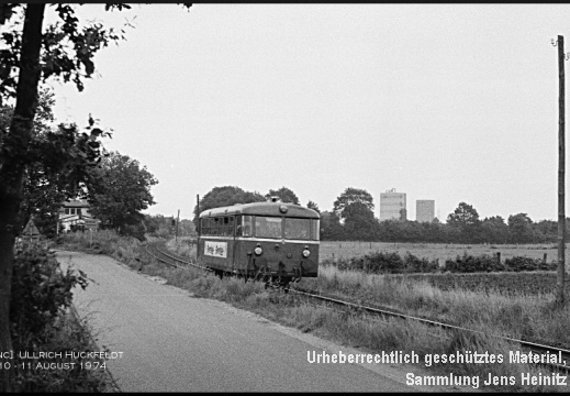 EBOE Strecke vor Sparrieshoop VT3.10 11-Aug-1974 U Huckfeldt